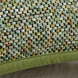 YAERTUN Pack of 2 Tie-dye Chenille Textured Throw Pillow Covers Decorative Square Accent Cushion Cover Cozy Soft Velvet Pillow Case for Couch Sofa Bedroom Living Room 18x18 Inch Grass Green