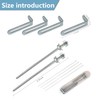 2pcs Premium Adjustable Gutter Downspout Extensions U Bracket, Heavy-Duty Galvanized