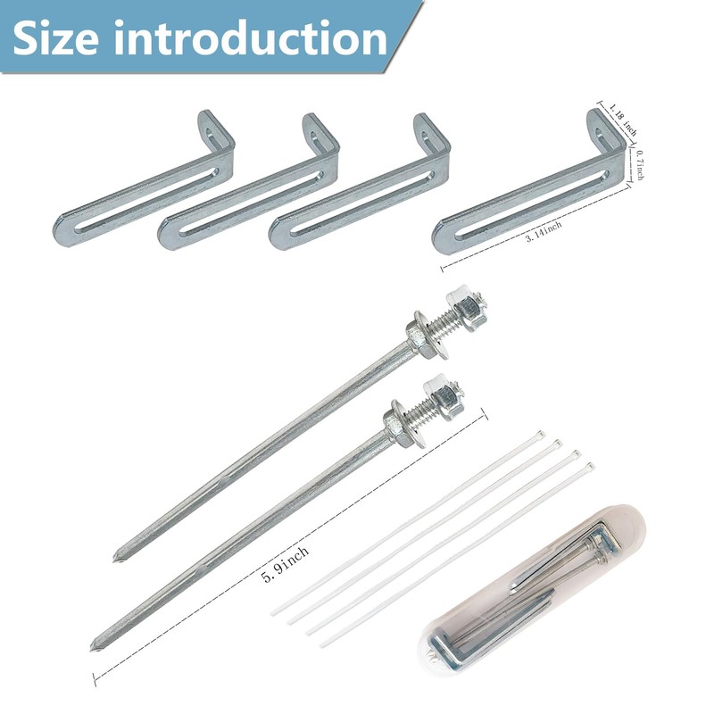 2pcs Premium Adjustable Gutter Downspout Extensions U Bracket, Heavy-Duty Galvanized