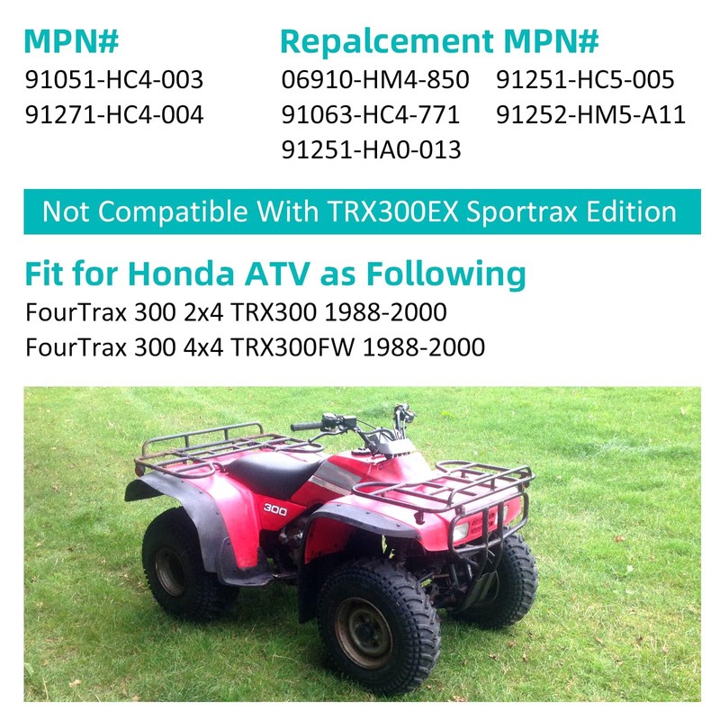 M MATI Rear Differential Bearing Kit Compatible with Honda FourTrax