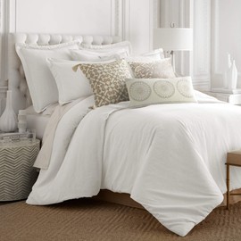 Levtex home - 100% Linen - King Duvet Cover - Washed Linen in Cream - Duvet Cover Size (108 x 96in.)