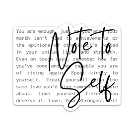 Note to Self Sticker Motivational Positive Affirmation You are Enough Sticker Inspirational Mental Health Waterproof Vinyl Stickers for Laptop Tumbler Water Bottle Decals Gifts for Adults Teens Kids