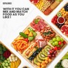 Charcuterie Board with Clear Locking Lid and Handle, 6 Compartment
