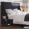 VECELO Queen Bed Frame with Type-C & USB Port, Wingback