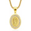 Collar De Oro Plata 925 Mujer Con Virgen De Guadalupe