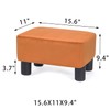 Adeco Small Footstool Ottoman, Rectangular Footrest Stool Padded Ottoman Extra