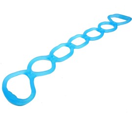 7 Ring Jelly Tube Chest Expander, Fitness Stretch Strap Resistance Exercise Band Chest Arm Expander Exerciser Portable, Yoga Pilates Boxing Core Muscle Training Tube Bands (Blue)