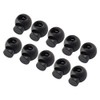 AKORD Spring Loaded Round Toggle Stopper Cord Locks End, Plastic,