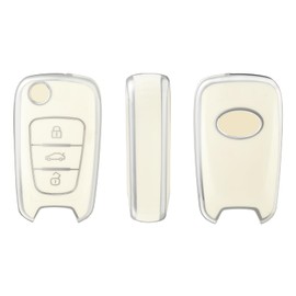 OFFCURVE Car Key Case, Key Case, Car Key Cover, TPU Key Case, 3 Buttons for Hyundai Elantra i10-i40 ix20-ix55 Santa Fe Verna Sportage Carens Forte Avante