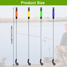 Mooshy 4 pcs Fishing Bobbins Bite Indicator for Carp Fishing Alarms Accessories Portable Bobbins Hangers Alerter 4 Colors