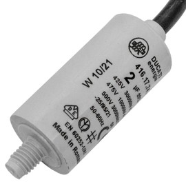 Lumonic Starting Capacitor Ducati 416.17.74 A [Includes Cable 35cm] | Motor Capacitor 2µF 475V 25 x 49 mm I Capacitor in Insulated Plastic Housing