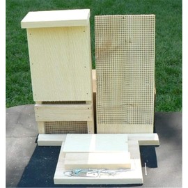 DIY Bat House Kit – Build Your Own Single-Cell Bat Shelter with Precut Pine Panels, Screws, Hanger & Interior Grip Screen – Wall-Mountable Eco Pest Control for Yard – Family Craft Project