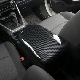YOFAMO for RAV4 ABS Carbon Fiber Grain Armrest Box Cover Panel Trim Center Console Decoration for RAV4 2019 2020 2021 2022 Interior Accessories(1PC)
