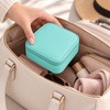 Portable Jewelry Case, PU Leather Travel Box, Earring and Ring