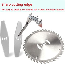 8 Pack Grass Trimmer Blade Heads Replacements- 40 T Blade & 2 Stainless Steel Blade & 5pcs Plastic Blades, Carbide Blade Tip Brush Cutter Trimmer Weed Eater Blade for Electric Lawn Mower Set