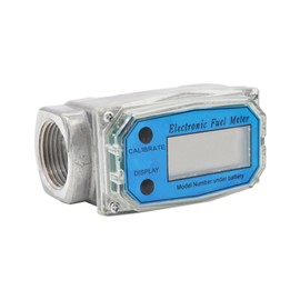 Turbine Flow Meter Electronic 1" 1 inch 10-100L/Min Oil Flowmeter Kerosene Gas Methanol Diesel Fuel Flow Digital Meter Oval Gear Gauge LCD BSPT/NPT with Battery