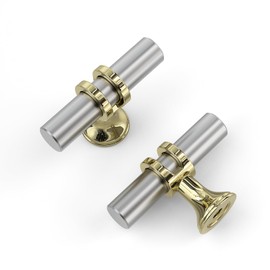homdiy 10 Pack Brushed Nickel Cabinet Knobs Silver Gold Knobs for Cabinets and Drawers Modern Kitchen Hardware for Dresser Bathroom