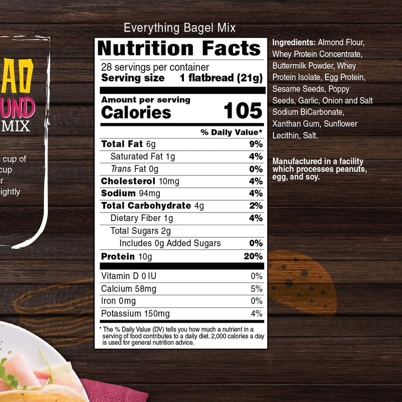 Inspire Everything Bagel Protein Flatbreads by Bariatric Eating (28 Servings)