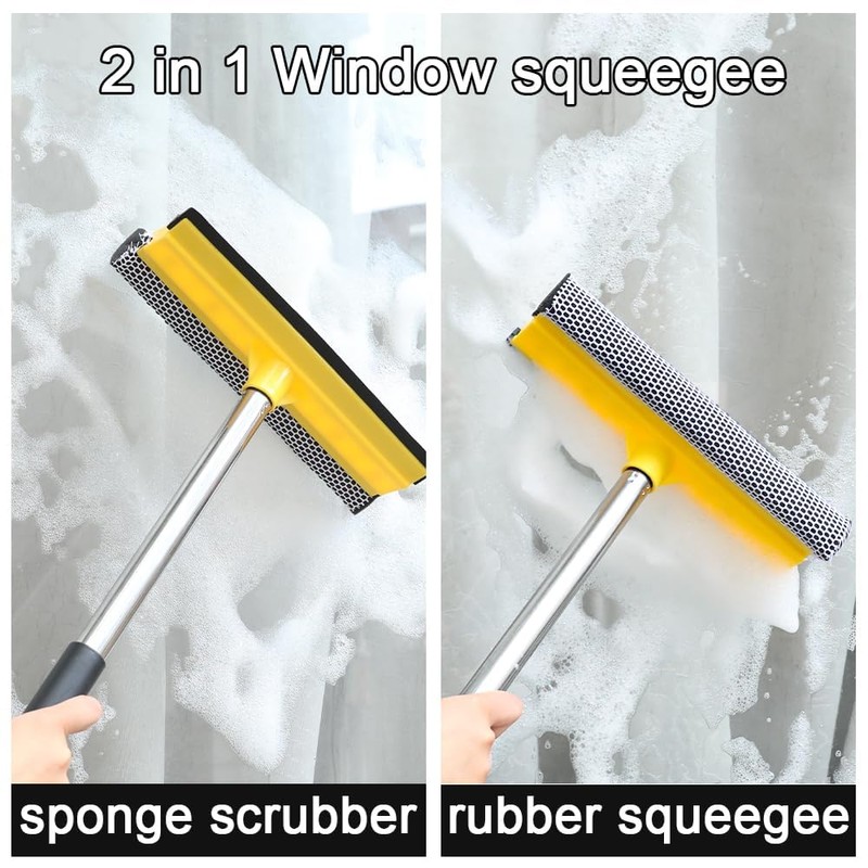 Windshield Car Squeegee and Collapsible Washing Bucket Combo Set, 2