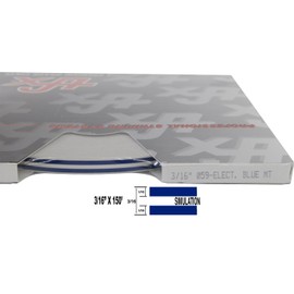 Universal TFX 0003059 - Auto Customizing Dual Pinstripe - 3/16" x 150' - 1/16" Stripe, 1/16" Gap - Electric Blue Metallic