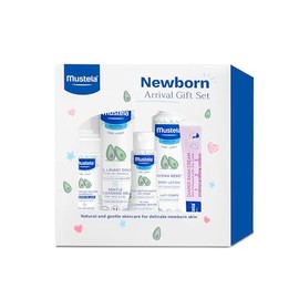 Mustela - Set de regalo para recién nacido, para el baño de bebés y para el cuidado de la piel, 5 unidades