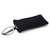 Soft Mesh Eyeglasses/Sunglasses Case Snap Closure Jet Black Large 6.5"x3.25"Inch