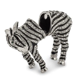 Box Jere Luxury Giftware, Bejeweled ZELDA Zebra Bling Full Crystal Trinket Box with