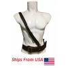 Army Sam Browne Belt With Shoulder Strap Brown Leather Brass-120