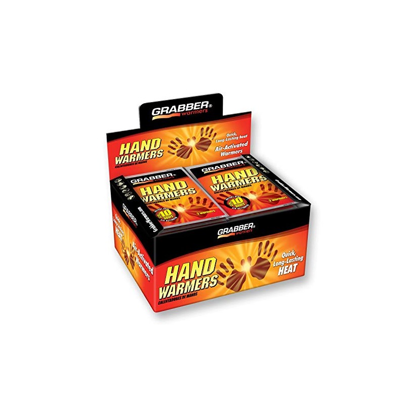 Grabber 7+ Hour Hand Warmers Jumbo Size Pack 80 Pairs