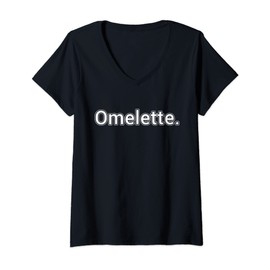 Womens Omelette costume V-Neck T-Shirt
