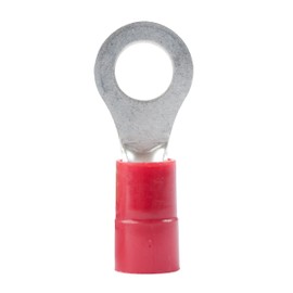 Gardner Bender 15-102 Electrical Ring Terminal, 22-18 AWG, Insulated Barrel, Crimp Connection, Red
