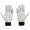 ZETT BG15013A Baseball Batting Gloves, Non-slip, General Use, Ambidextrous, White