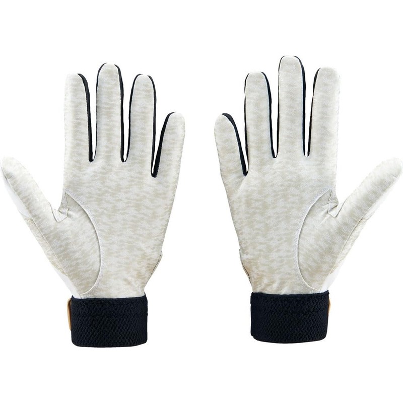 ZETT BG15013A Baseball Batting Gloves, Non-slip, General Use, Ambidextrous, White
