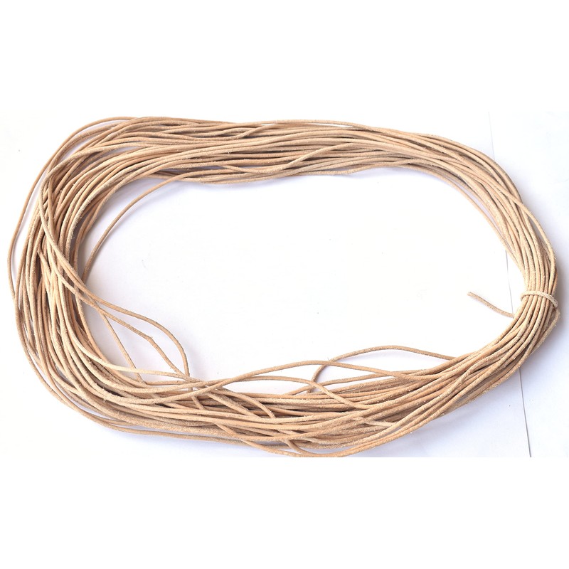 1.8 mm Natural Leather Cord 25 Meter Hank (26 Yards)