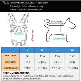 Pet Backpack Dog Carry Bag, Pet Carrier Backpack, Cat Backpack with 1 Teething Rope in One Random Colour, Adjustable, Breathable for Small, Medium Dogs, Cats, Puppies, M, Black