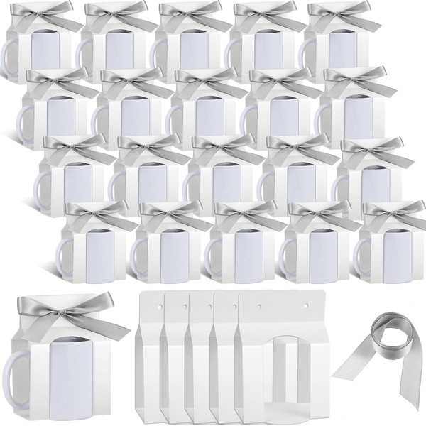 Kosiz 36 Pcs Mug Boxes Sublimation Mugs Gift Bags Mug