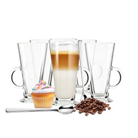 Sendez 6 Latte Macchiato Glasses Coffee Glasses Tea Glass