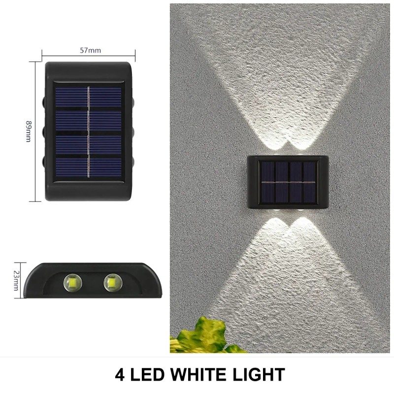 Solar Up and Down Outdoor Wall Lights for Garden Decoration