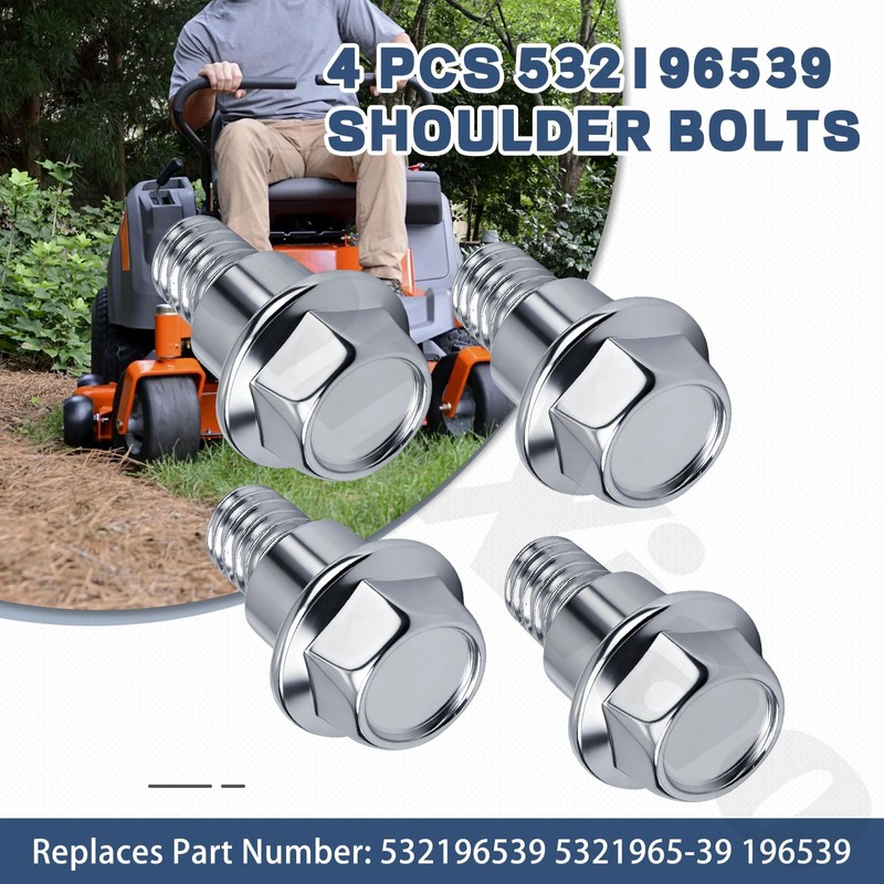 4 Pcs 532196539 Shoulder Bolts Compatible with Husqvarna Craftsman AYP