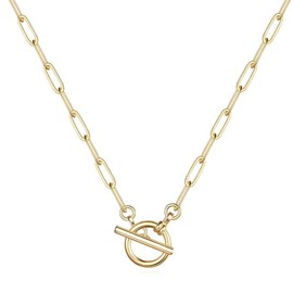 Intensity 18K Gold Plated Stainless Steel Necklace, Chain, Bracelet, Rings, Studs (Necklace 87153-0)