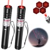 [2 Packs] Rechargeable Red Beam Flashlight Long Distance Range for