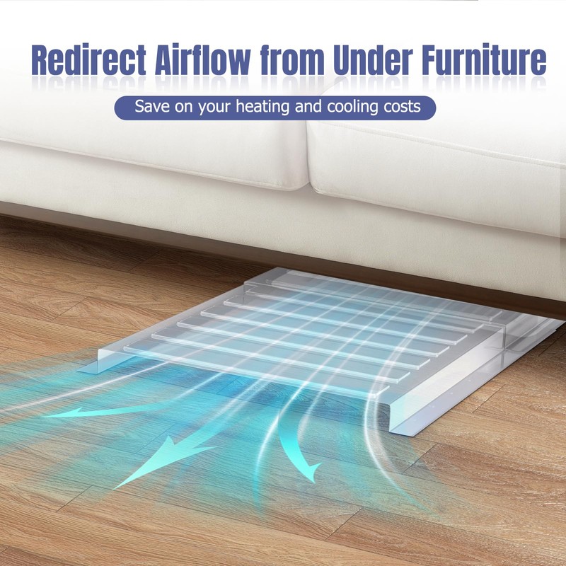 Touri 2 Pack Magnetic Air Vent Extender for Under Furniture,