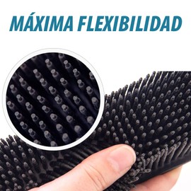 Maya Professional Tools 02029 Gummi-Besen Ideal zur Reinigung von Haaren