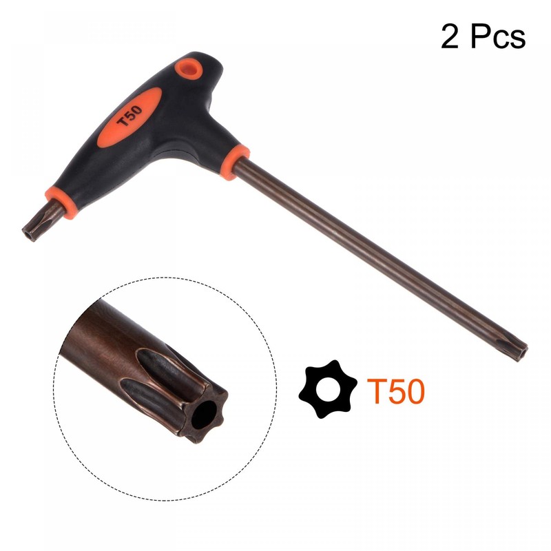 sourcing map T50 Anti Tamper Proof Torx Key T-Handle Dual