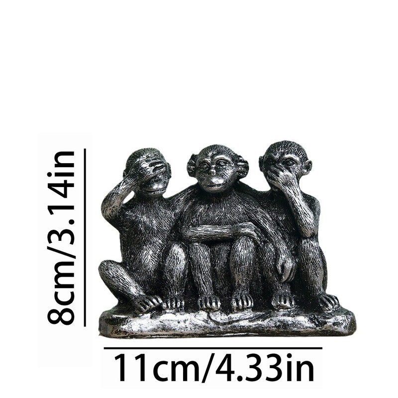 3 Wise Monkeys Statues, Hear No Evil, See No Evil,