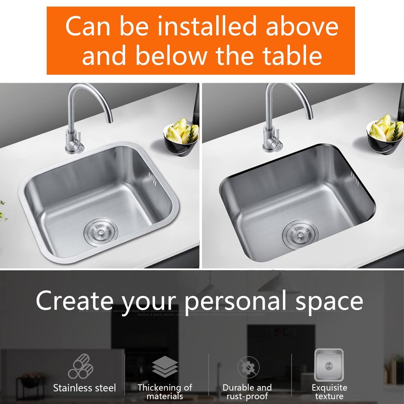 Wells Sinkware CMU2318-9 Craftsmen Series Stainless Steel Kitchen Sink, 23"