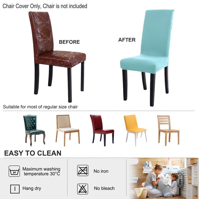 sourcing map High Back Dining Chair Covers, Stretch Removable Washable