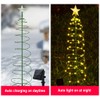 MINTSSOUL 2 Pack Solar Spiral Christmas Trees with Warm White