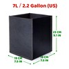 Growerz GrowPotz 7 Litre Square Grow Bags (Pack of 5)