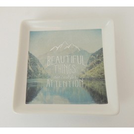 Primitives by Kathy Trinket Tray Jewelry Dish Beautiful Things... 4" X 4"